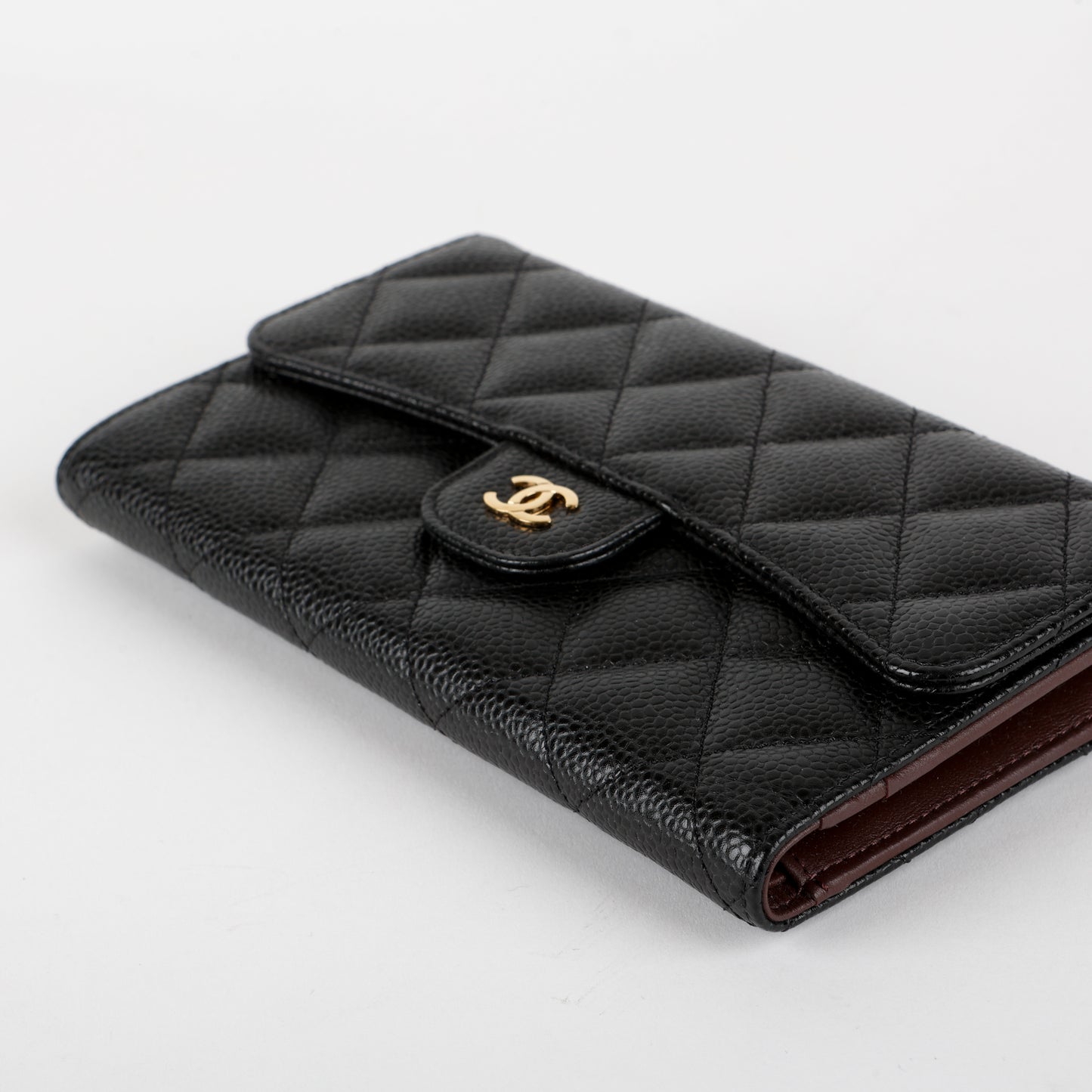 Trifold Wallet Caviar, Black 12364