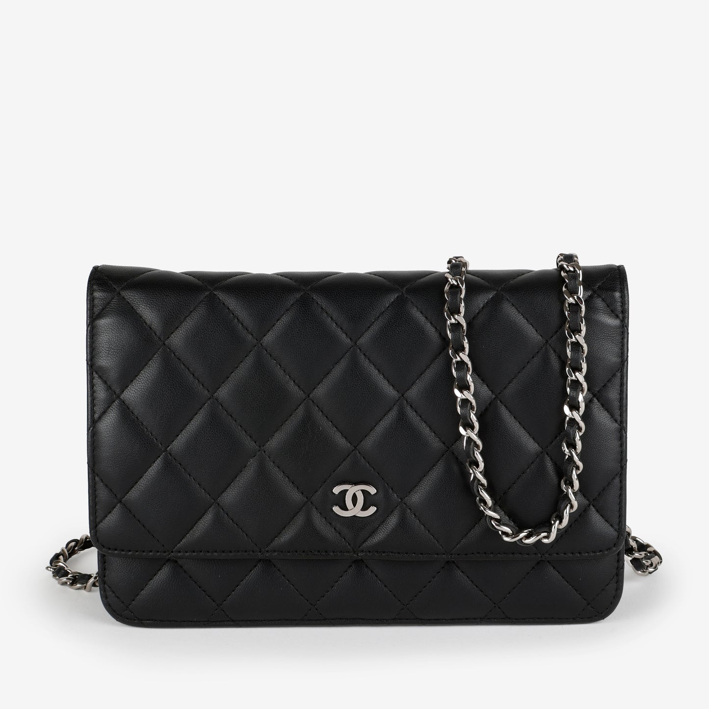 Wallet On Chain, Matte Lambskin Black 12365