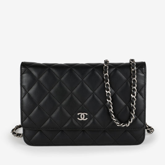 Wallet On Chain, Matte Lambskin Black 12365