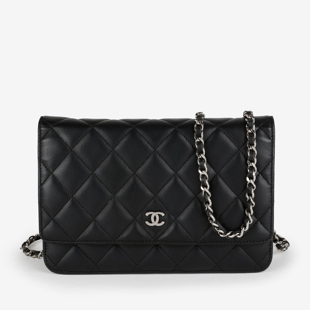 Wallet On Chain, Matte Lambskin Black 12365