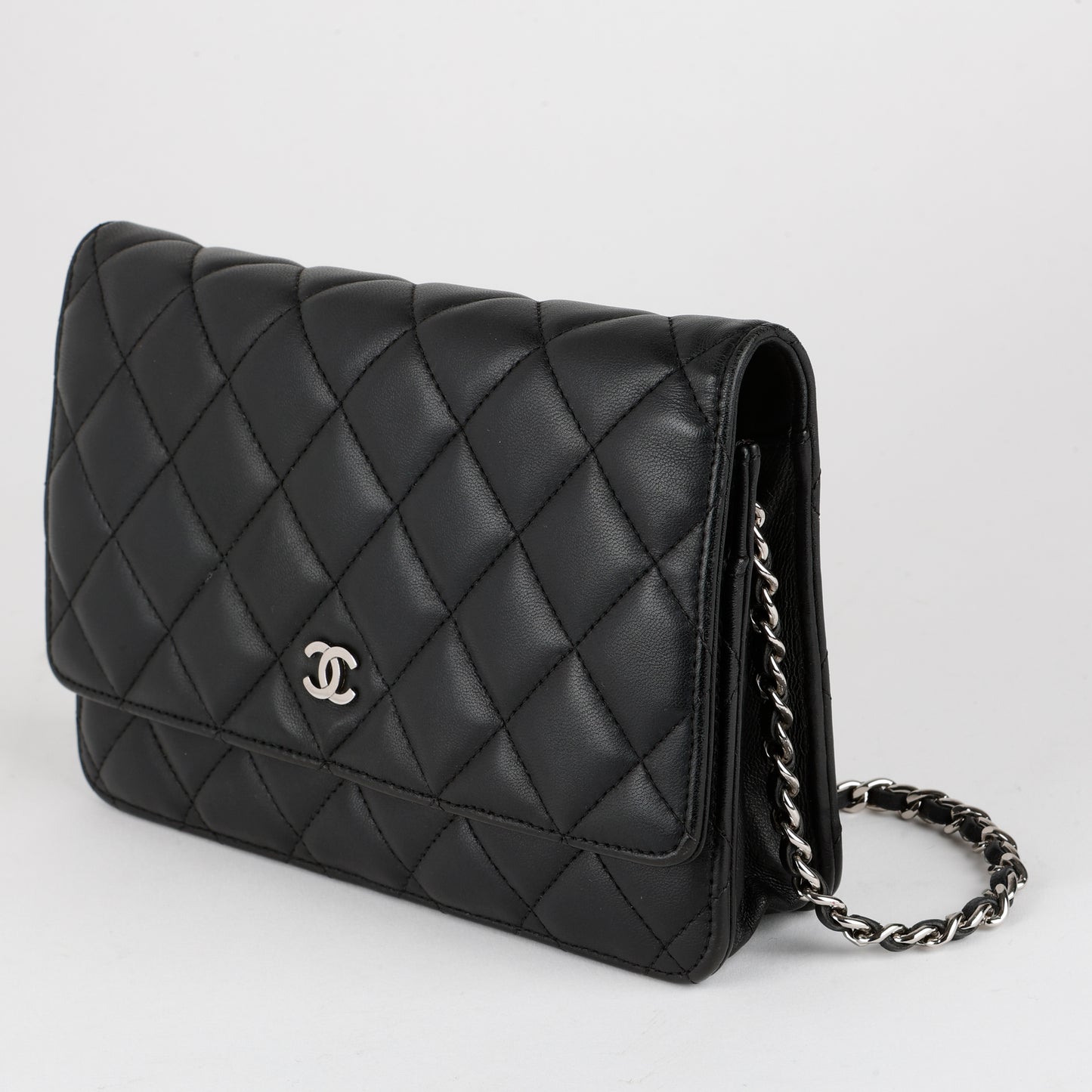 Wallet On Chain, Matte Lambskin Black 12365