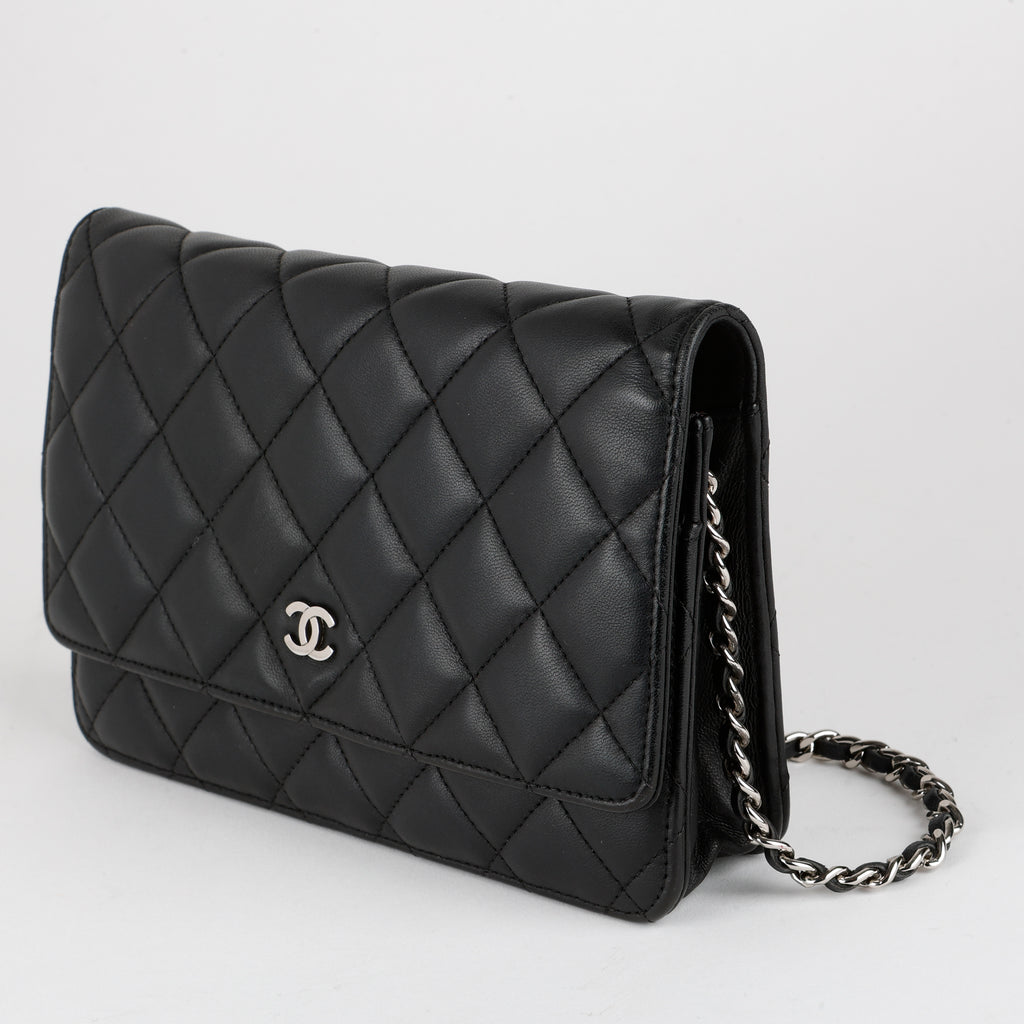 Wallet On Chain, Matte Lambskin Black 12365