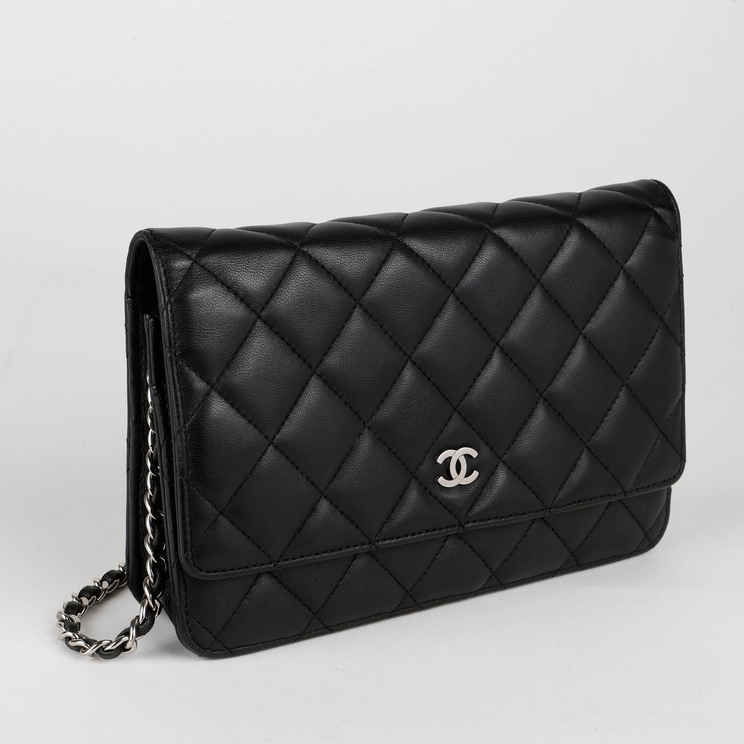 Wallet On Chain, Matte Lambskin Black 12365