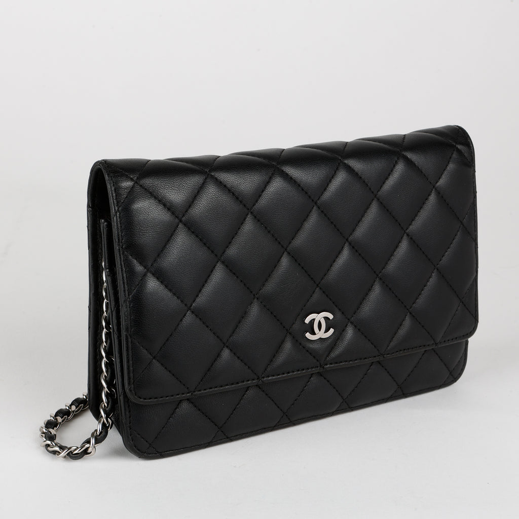 Wallet On Chain, Matte Lambskin Black 12365