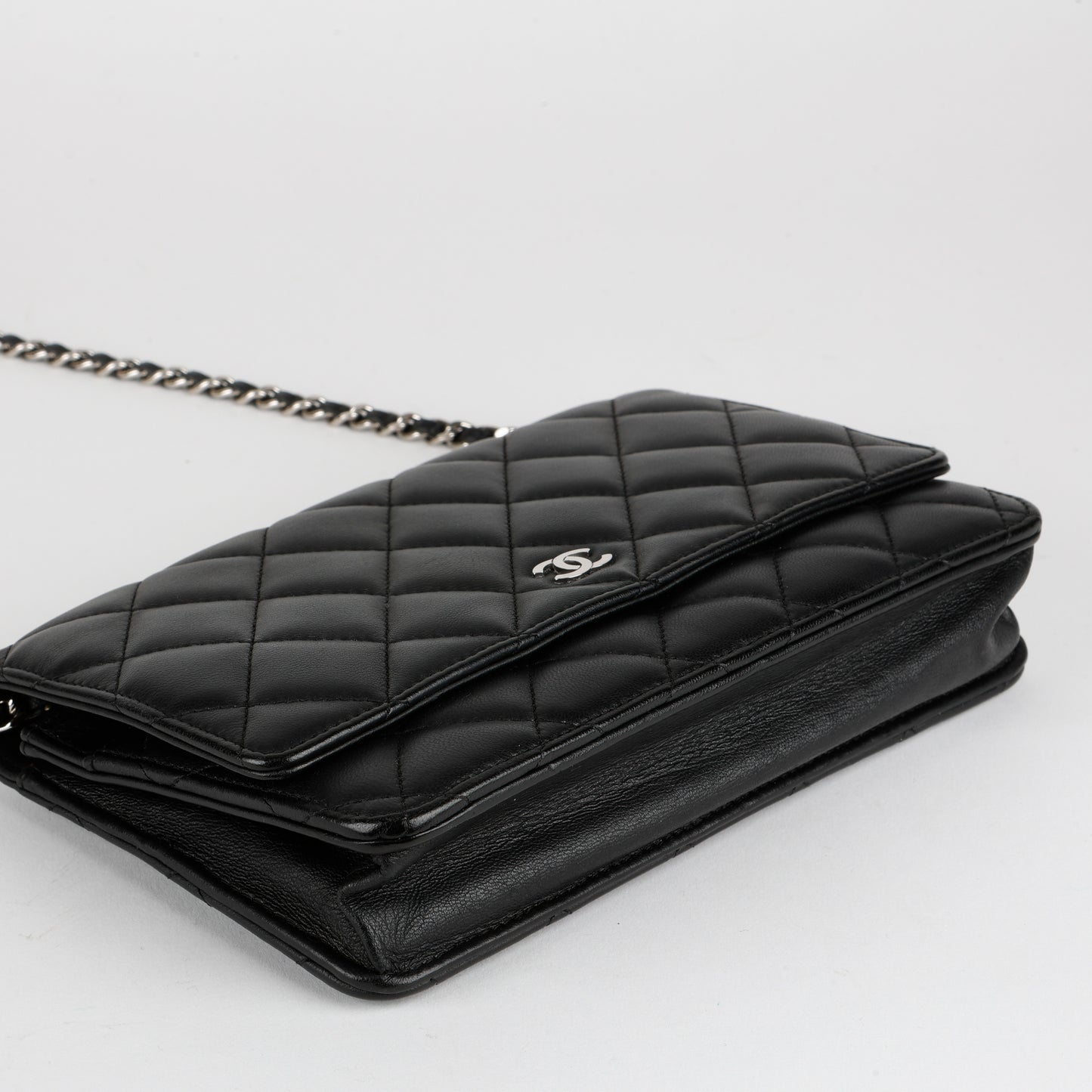 Wallet On Chain, Matte Lambskin Black 12365