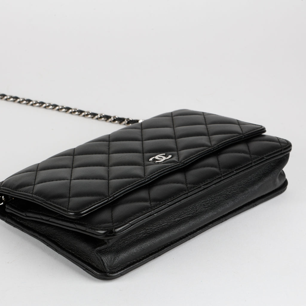 Wallet On Chain, Matte Lambskin Black 12365