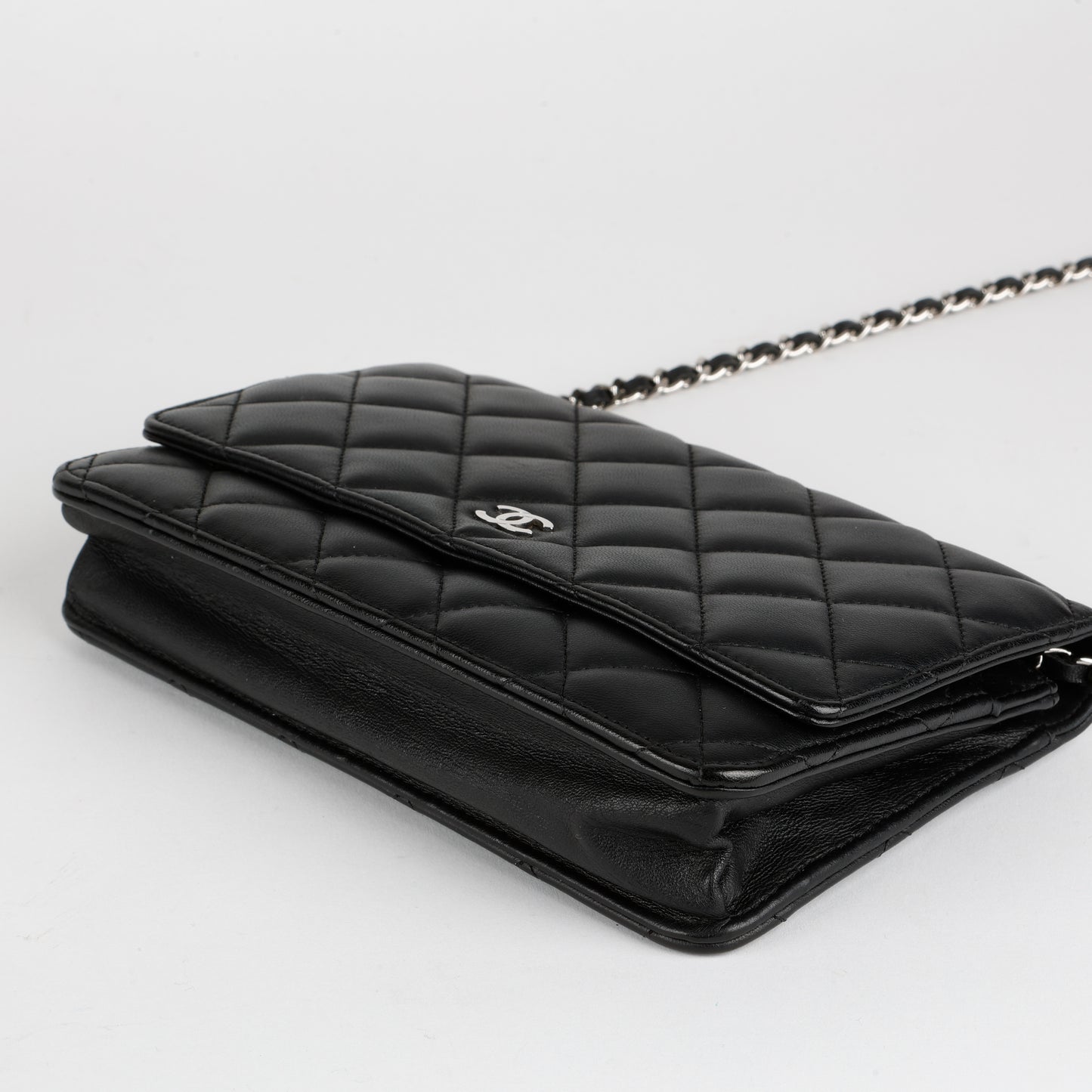 Wallet On Chain, Matte Lambskin Black 12365