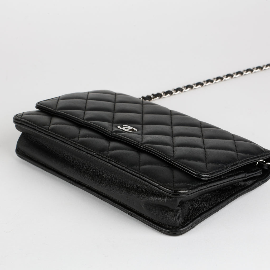 Wallet On Chain, Matte Lambskin Black 12365