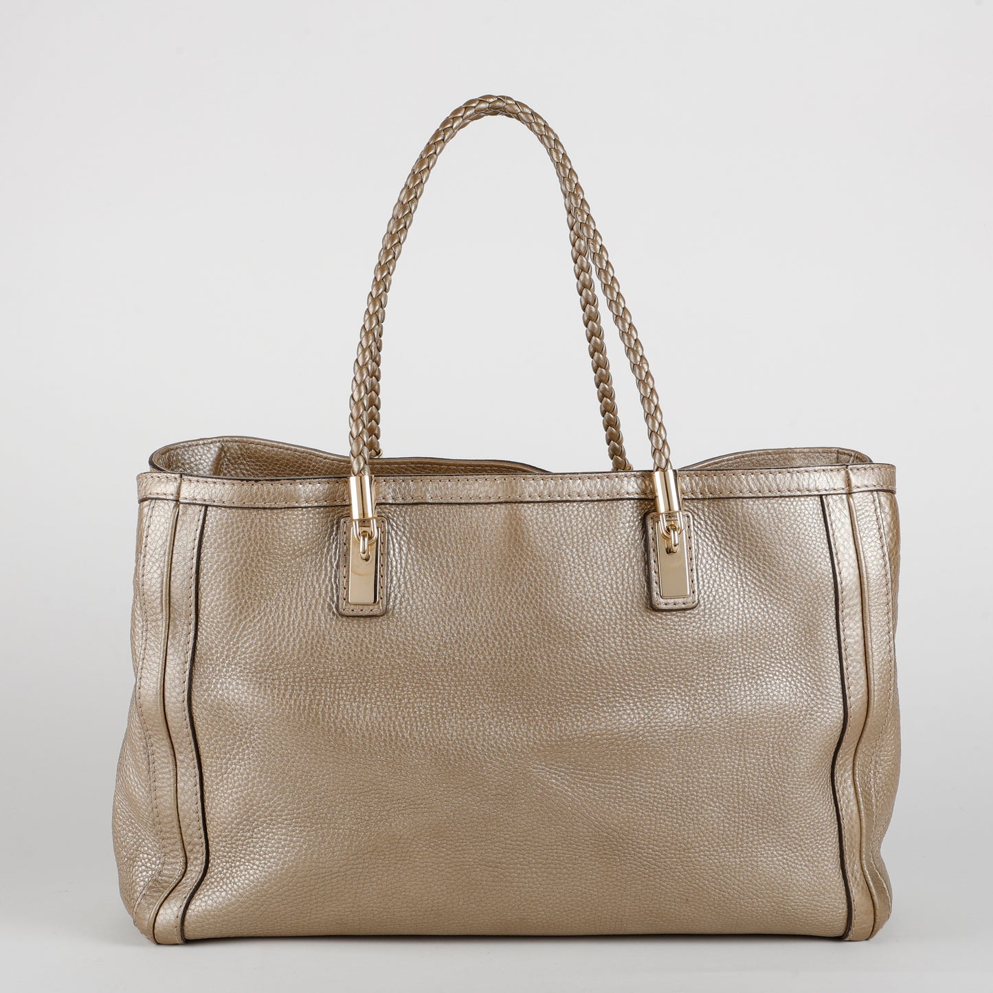 Medium Bella Tote, Metallic Gold Calfskin