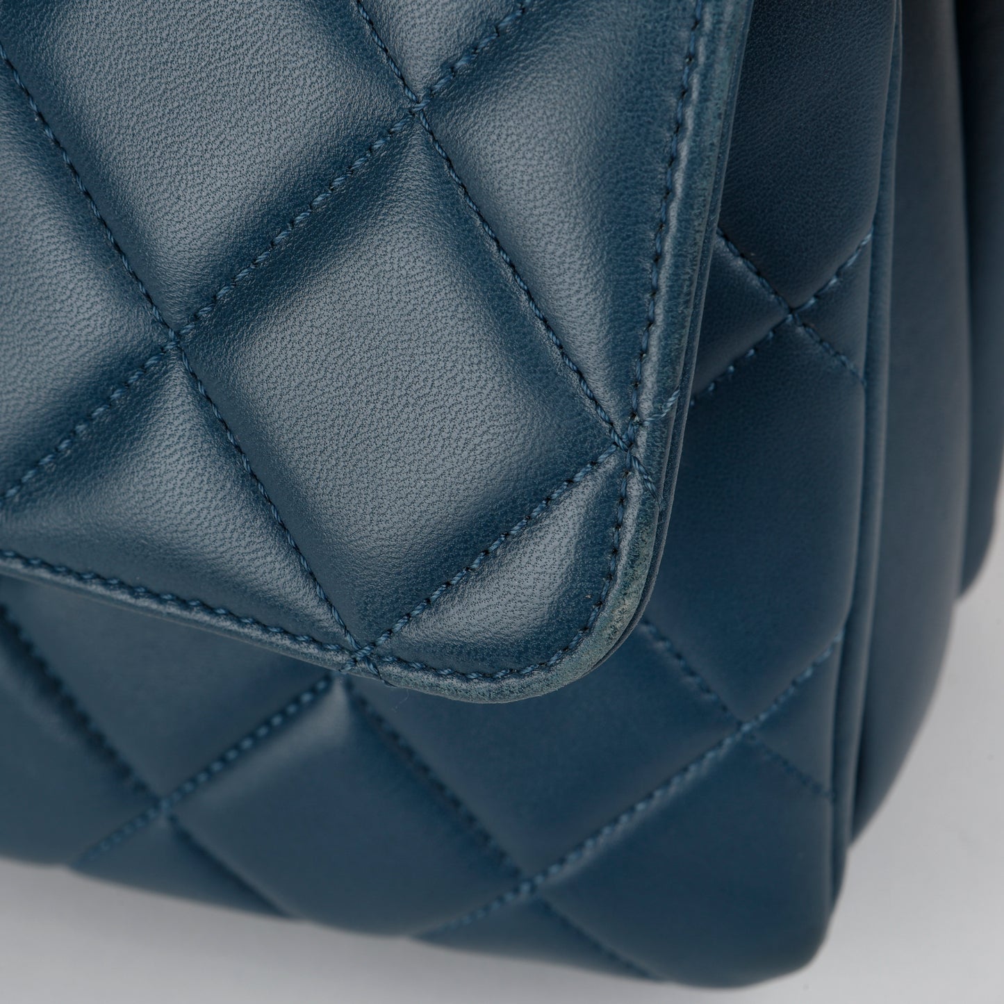 Medium Trendy Lambskin Blue Gold Hardware