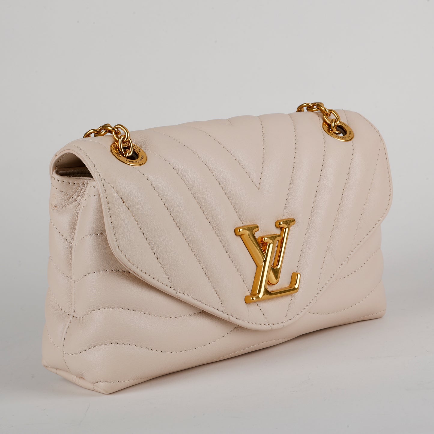 New Wave Chain Bag, Cream 12341