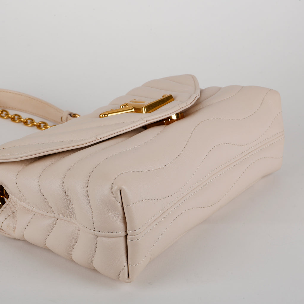 New Wave Chain Bag, Cream 12341