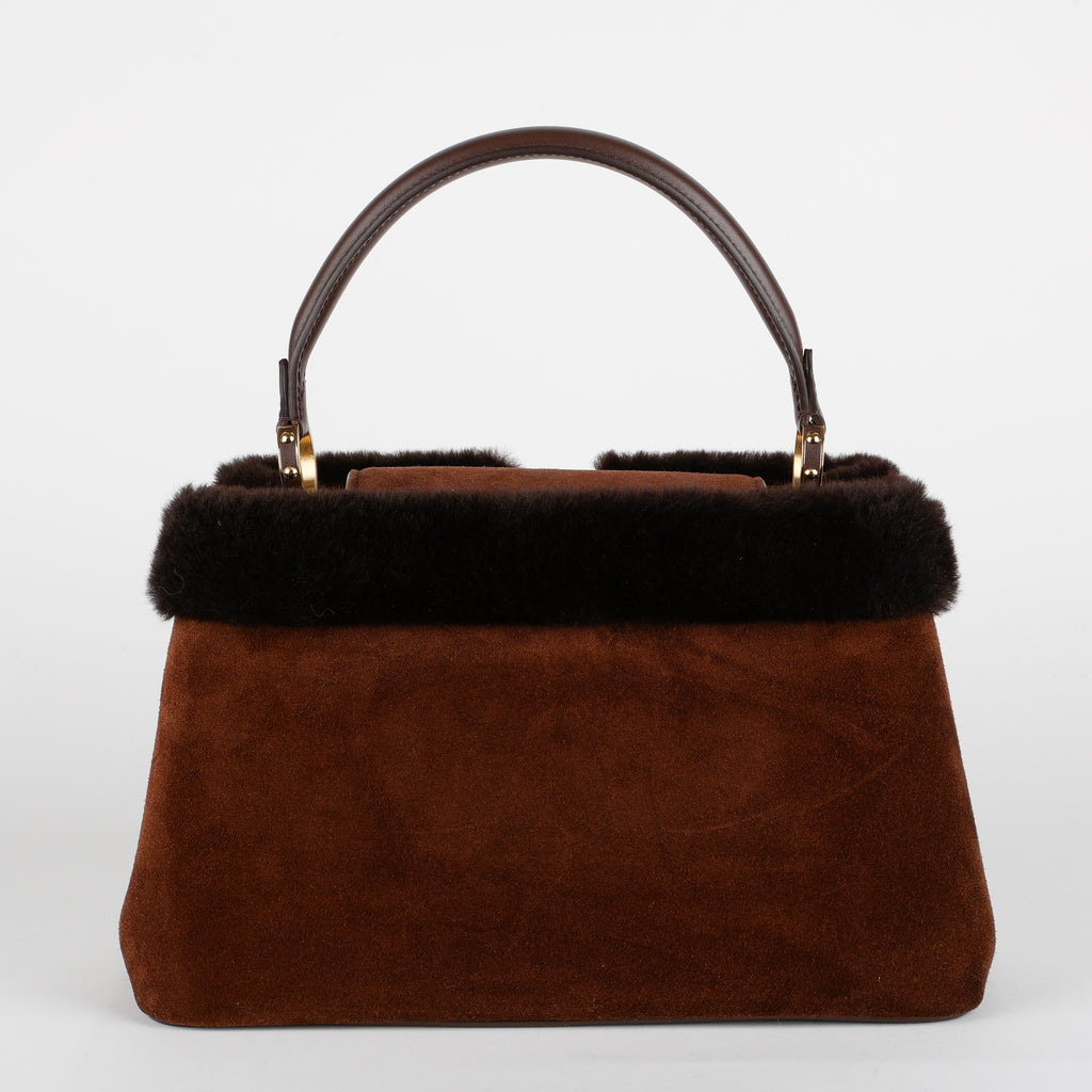 Capucines GM Souple, Brown Suede Shearling 12342