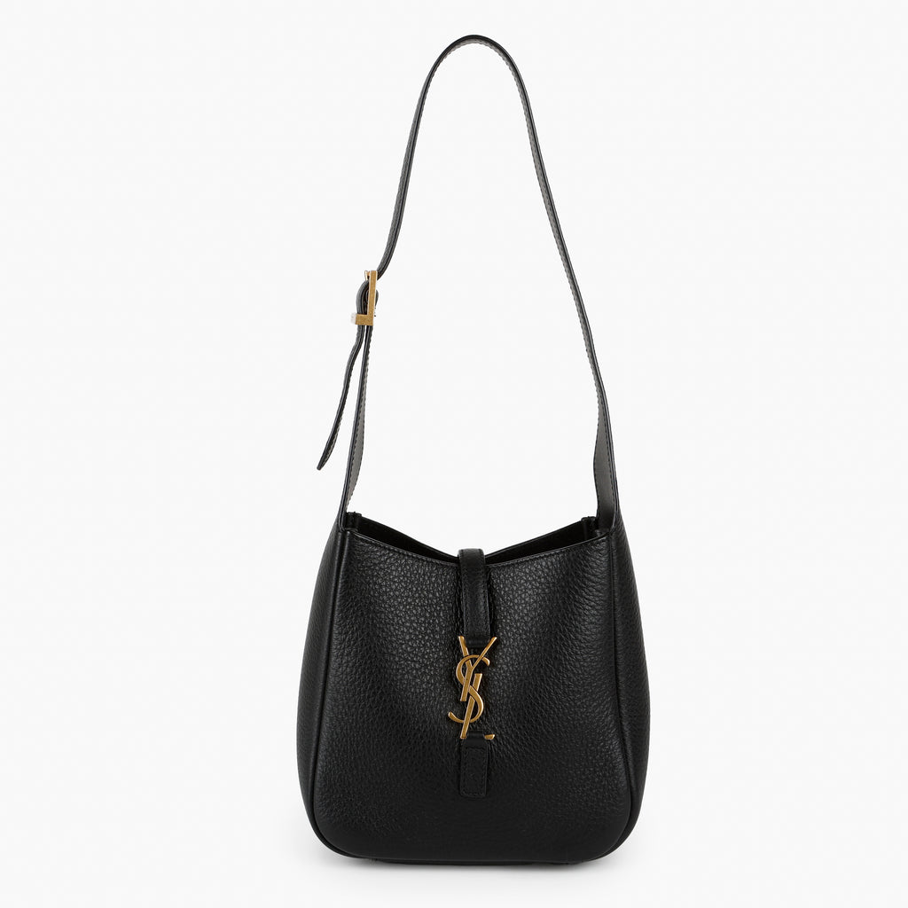 Baby Le 5 A 7, Black Grained Leather