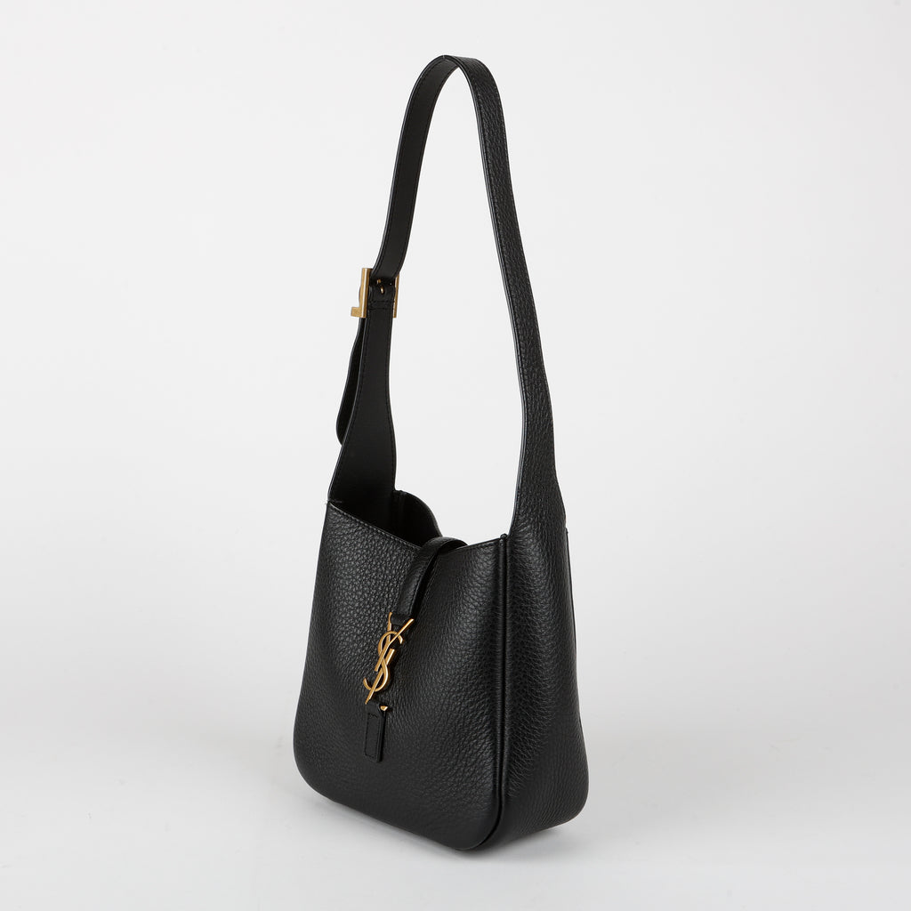 Baby Le 5 A 7, Black Grained Leather