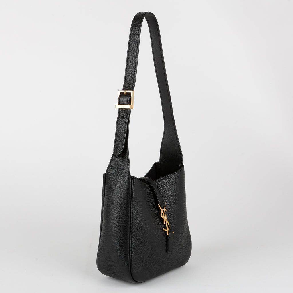 Baby Le 5 A 7, Black Grained Leather