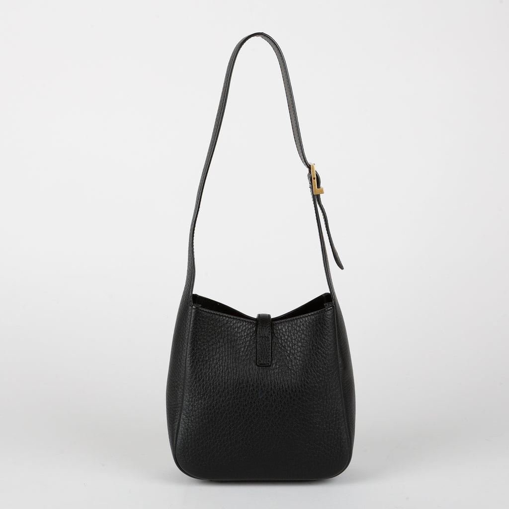 Baby Le 5 A 7, Black Grained Leather