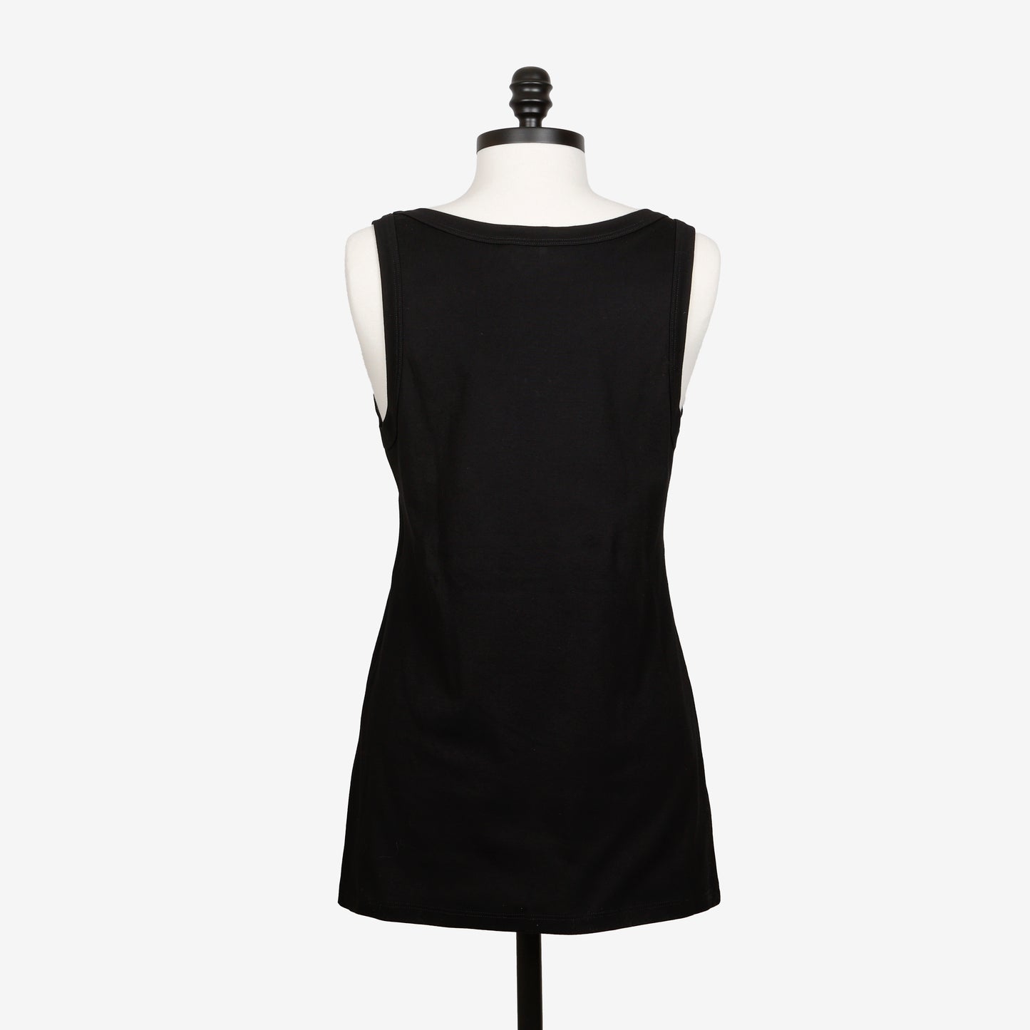 Ribbed Knit Black Tank | Women's Size 48