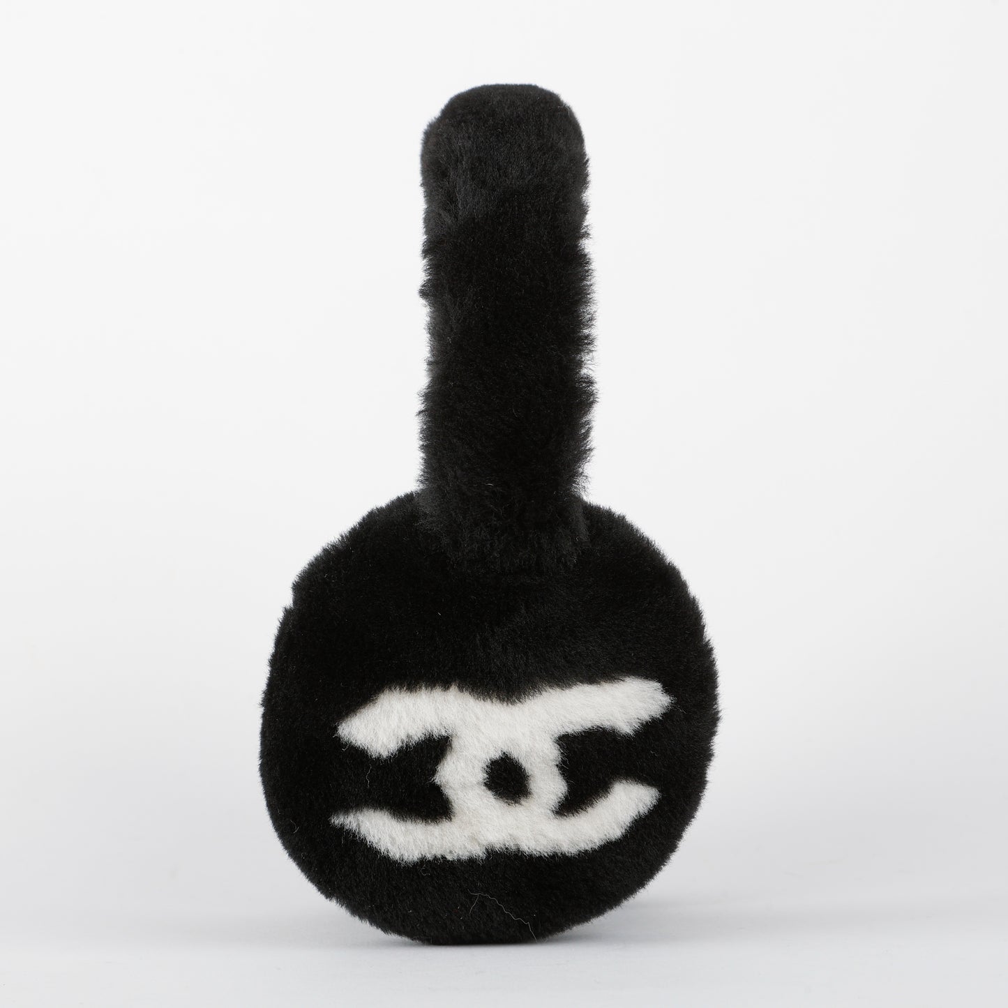 Earmuffs Shearling Black White