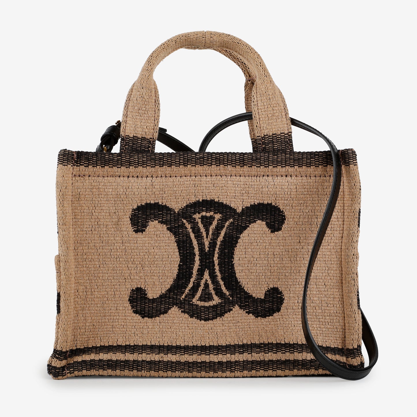Small Cabas Thais Tote Raffia Black