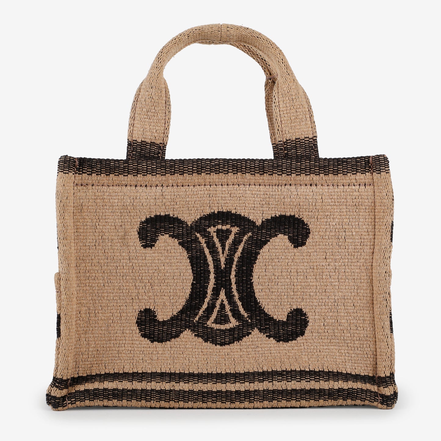 Small Cabas Thais Tote Raffia Black