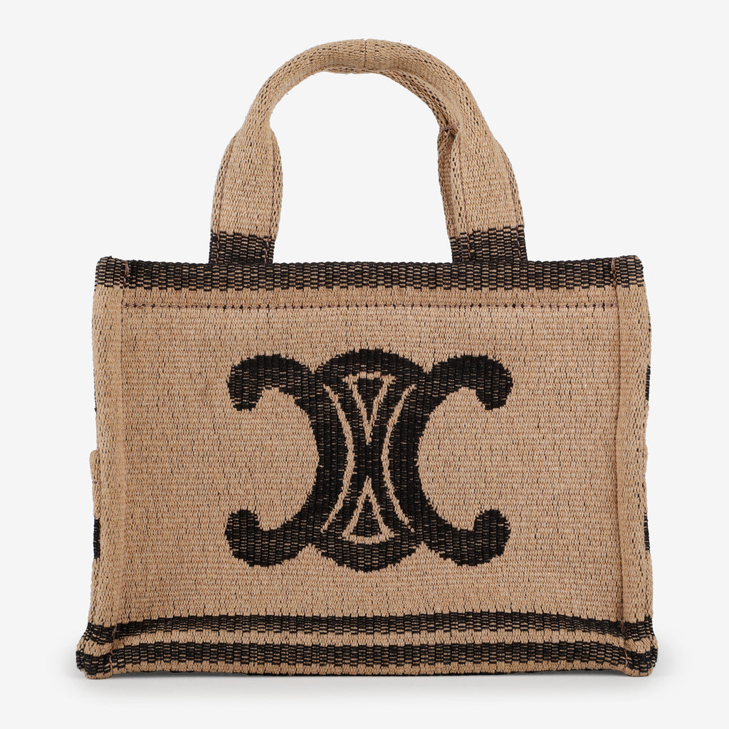 Small Cabas Thais Tote Raffia Black