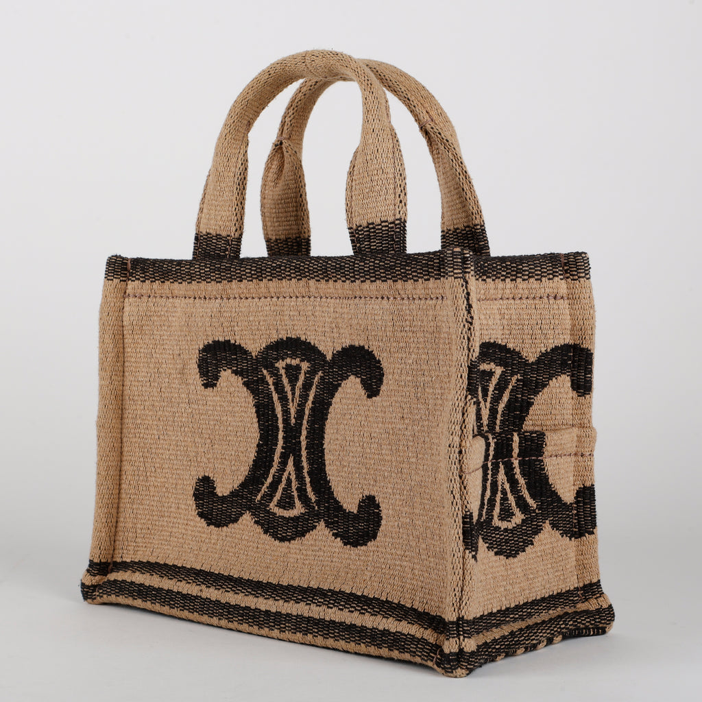 Small Cabas Thais Tote Raffia Black