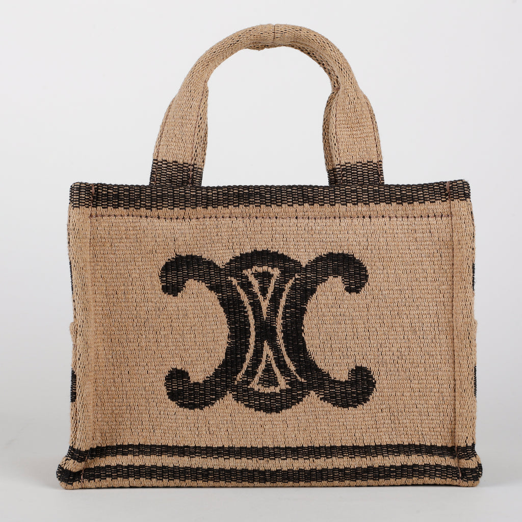 Small Cabas Thais Tote Raffia Black