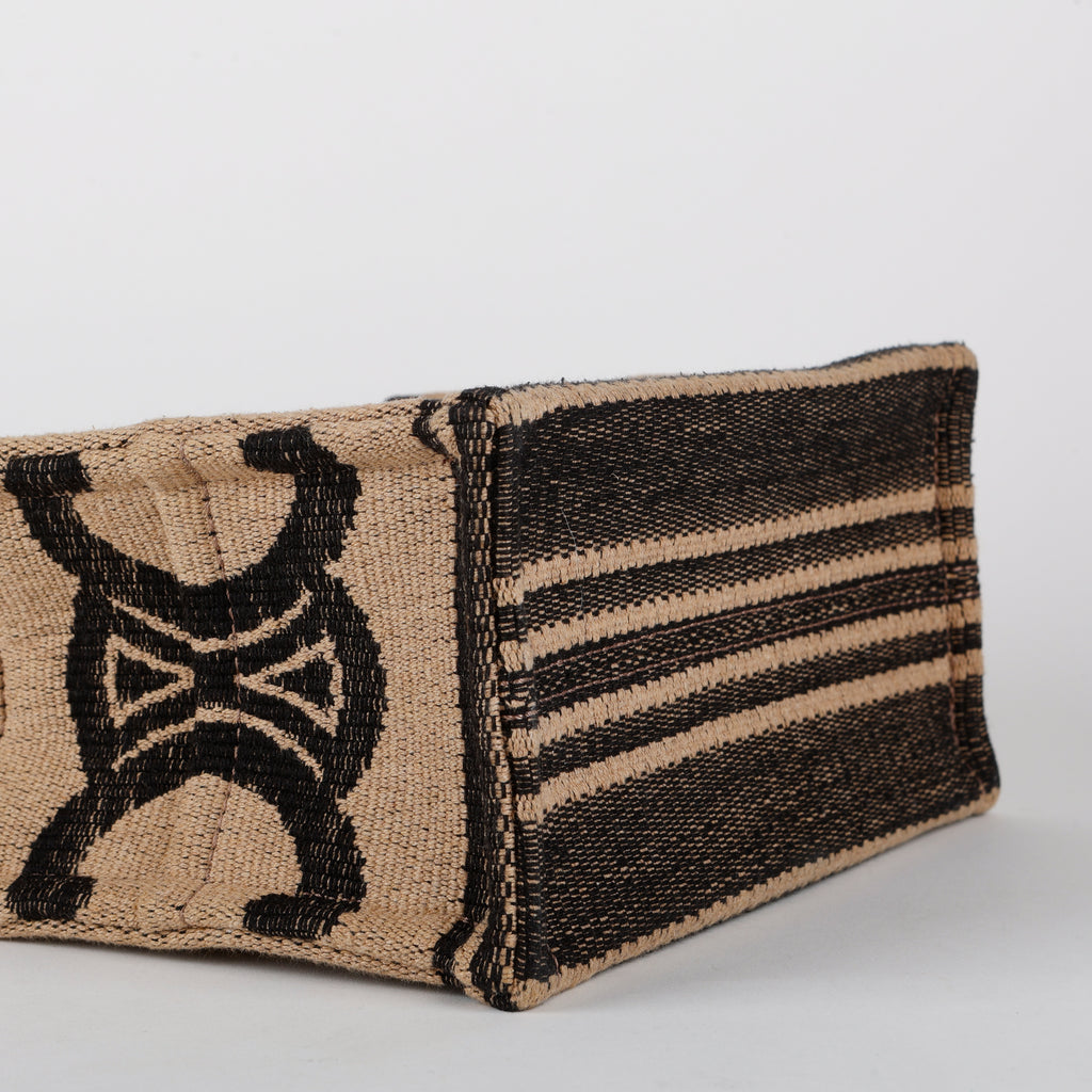 Small Cabas Thais Tote Raffia Black