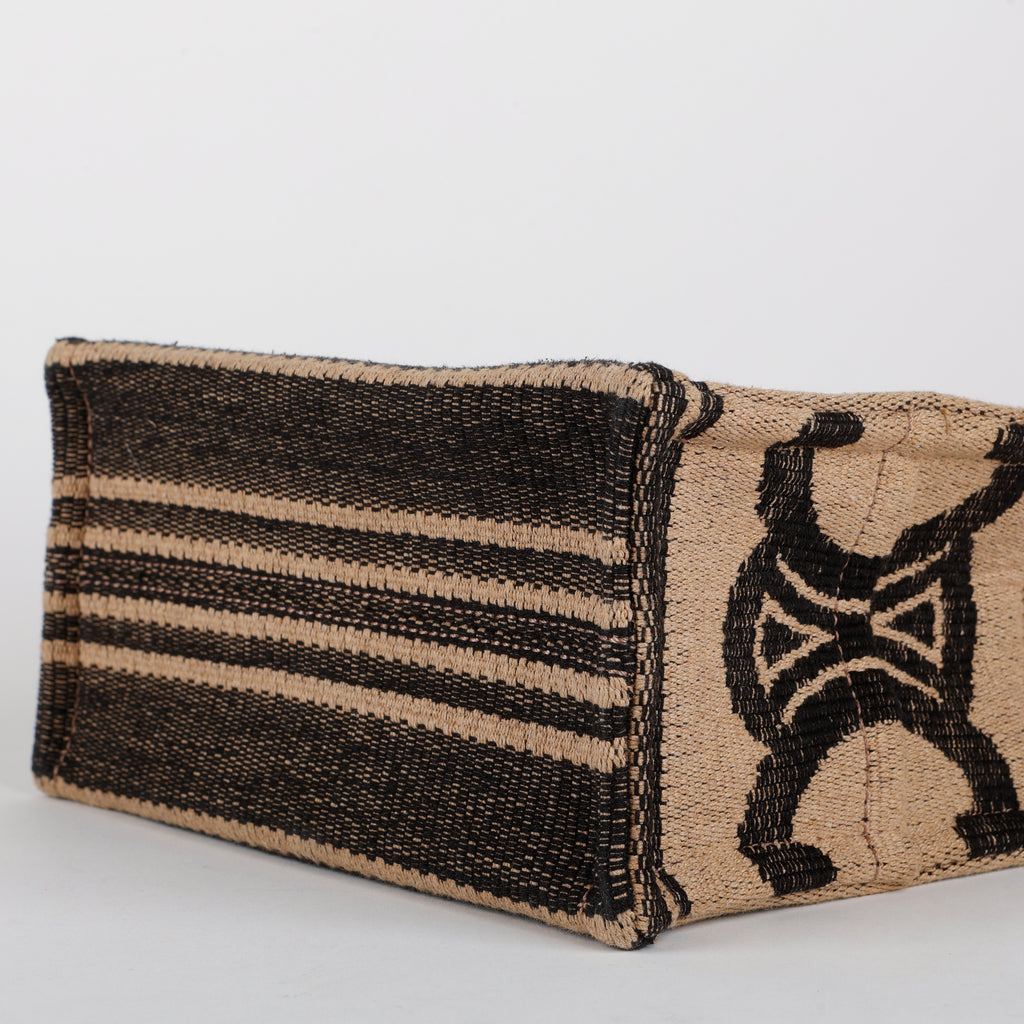 Small Cabas Thais Tote Raffia Black