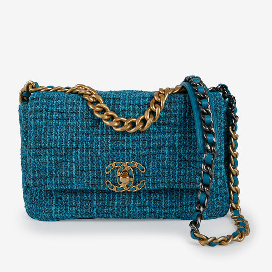 Small 19 Turquoise Tweed