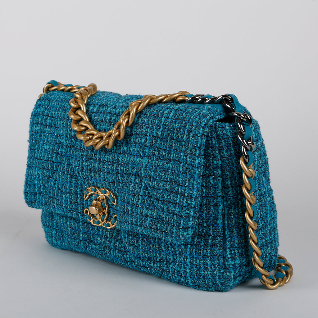 Small 19 Turquoise Tweed