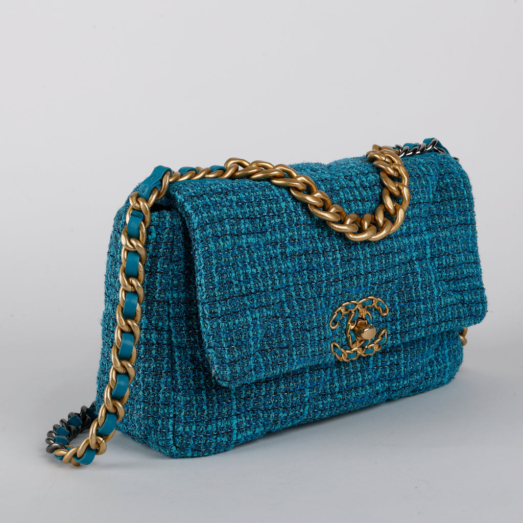 Small 19 Turquoise Tweed
