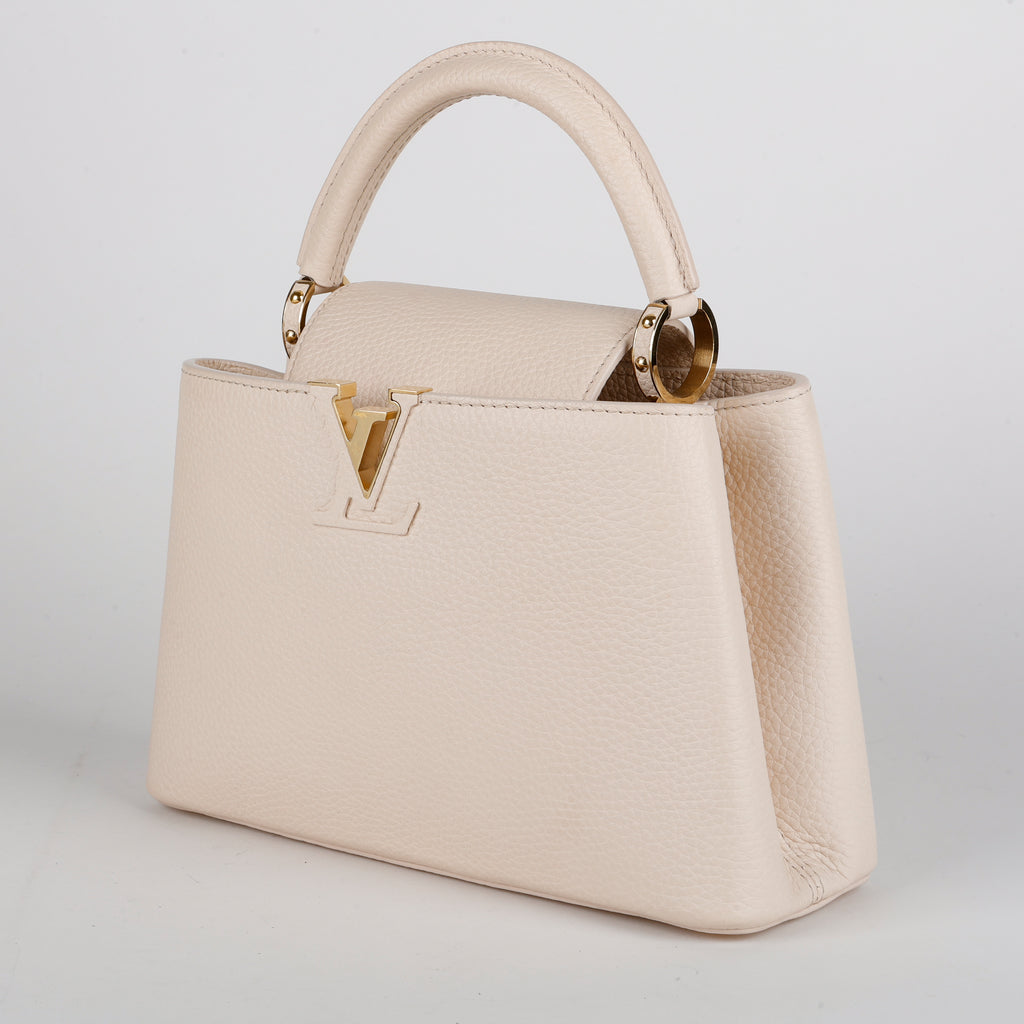 Capucines PM, Iridescent Cream Calfskin