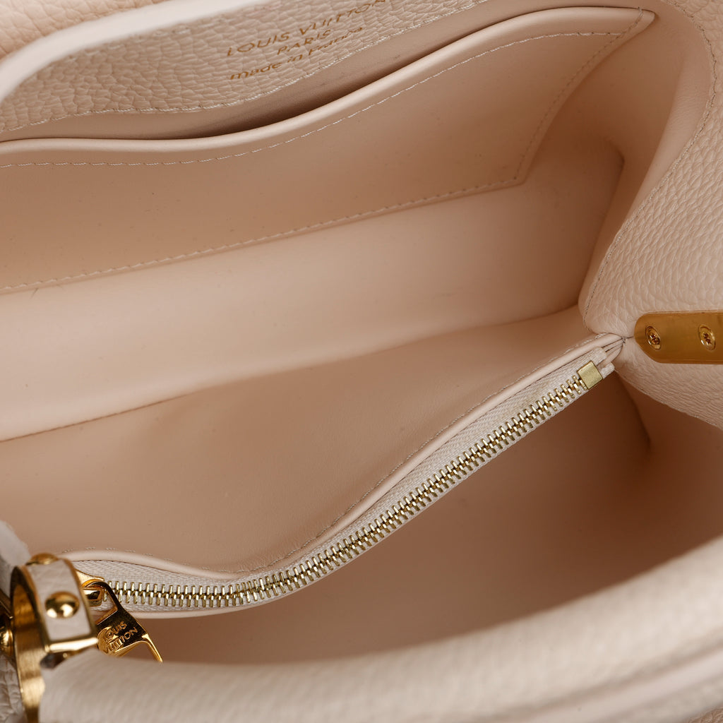 Capucines PM, Iridescent Cream Calfskin