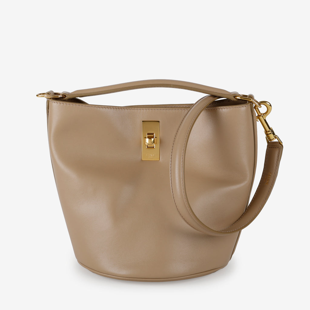 Teen Bucket 16, Beige Smooth Calfskin