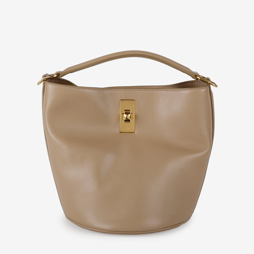 Teen Bucket 16, Beige Smooth Calfskin