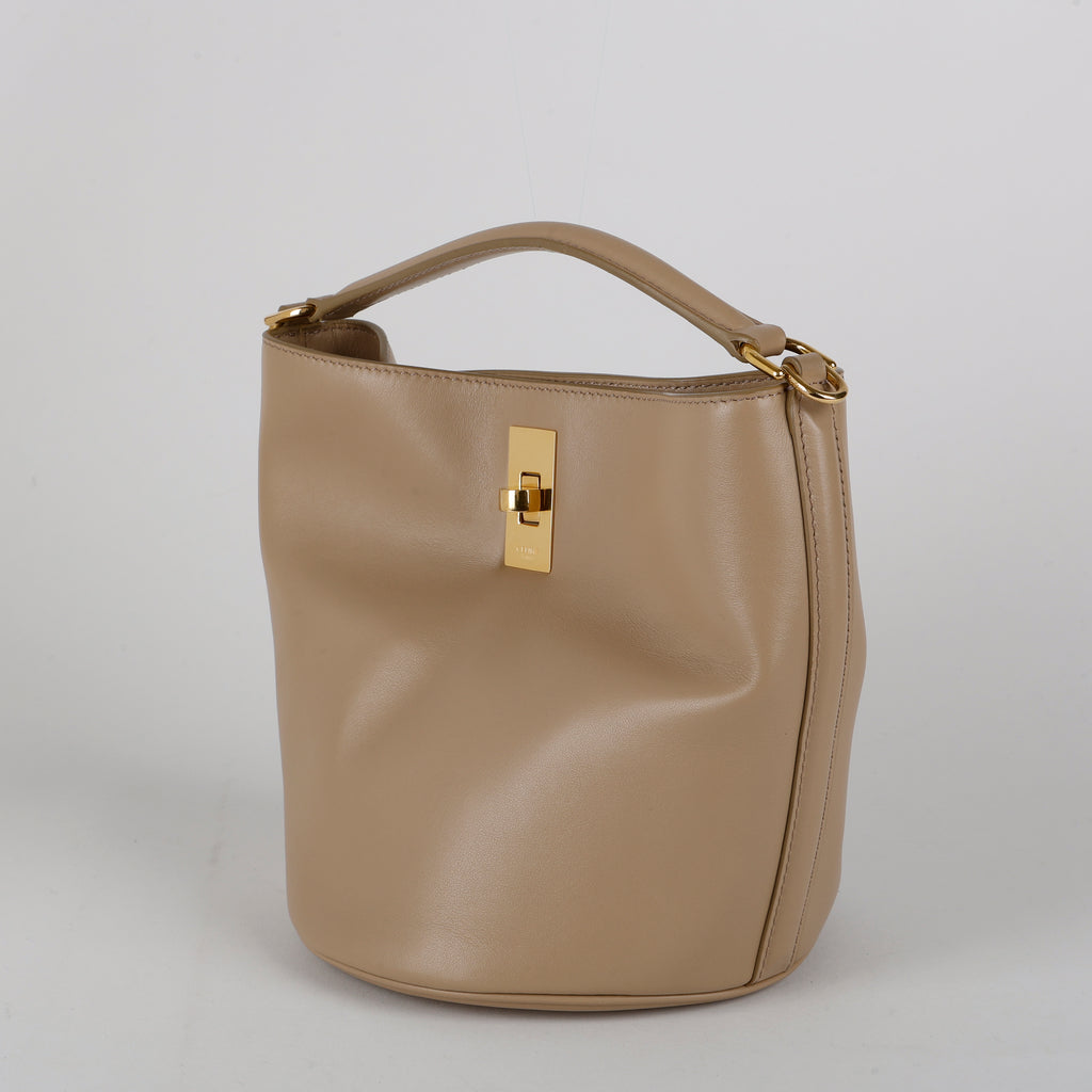 Teen Bucket 16, Beige Smooth Calfskin