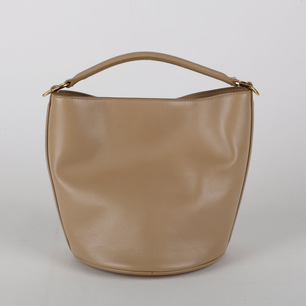 Teen Bucket 16, Beige Smooth Calfskin