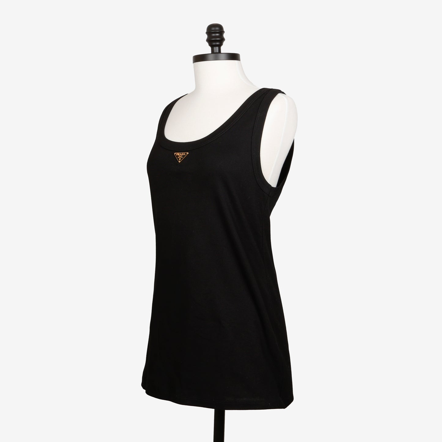 Ribbed Knit Black Tank | Women's Size 48