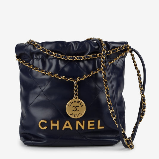 Mini 22 Navy Lambskin