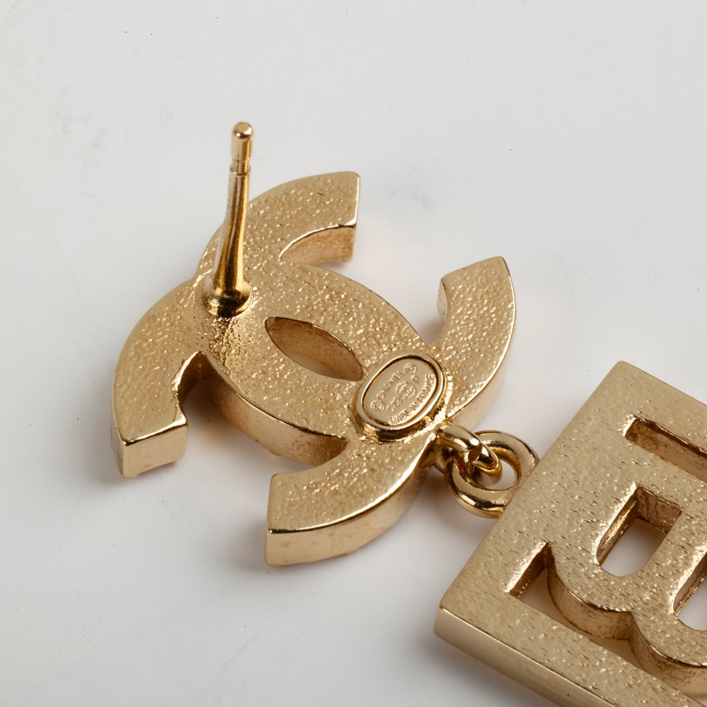 Crystal CC Boy Drop Earrings