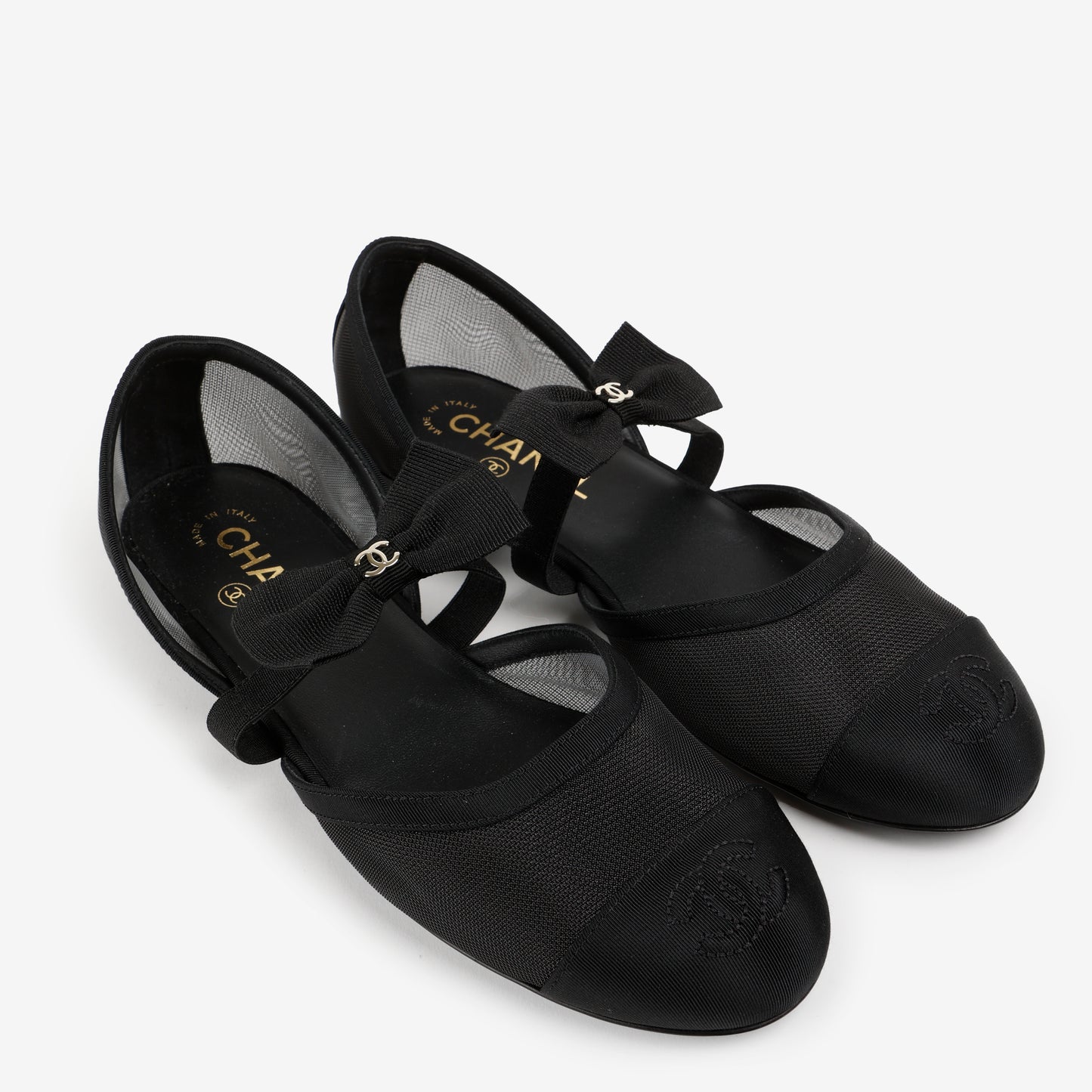 Coco Mark Ribbon Bow Flat Size 37