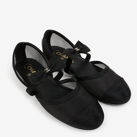 Coco Mark Ribbon Bow Flat Size 37