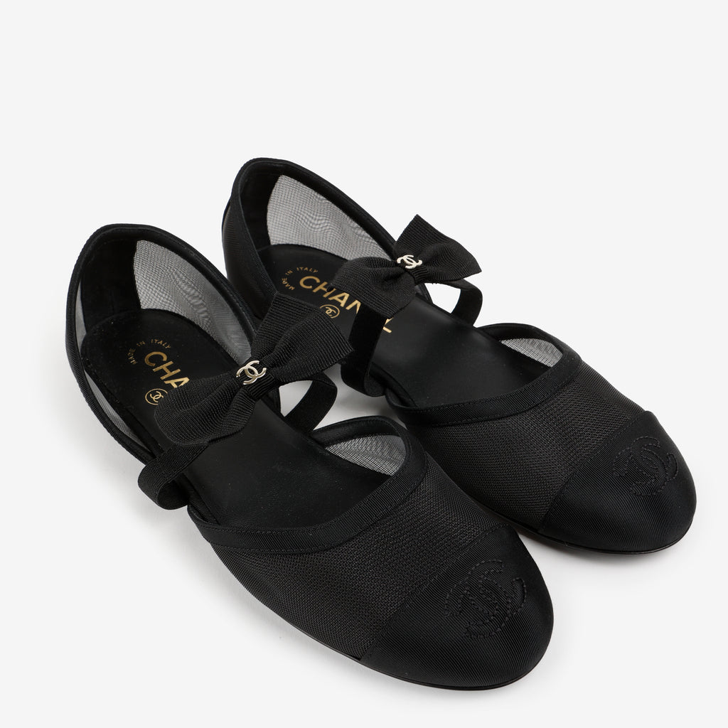 Coco Mark Ribbon Bow Flat Size 37