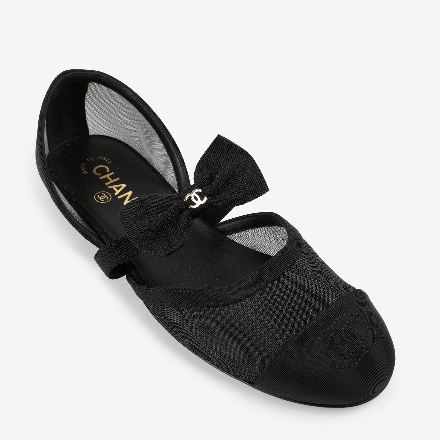 Coco Mark Ribbon Bow Flat Size 37