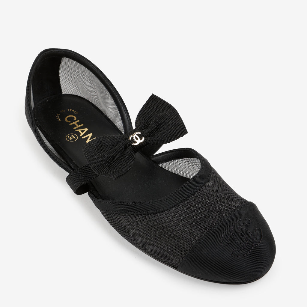 Coco Mark Ribbon Bow Flat Size 37