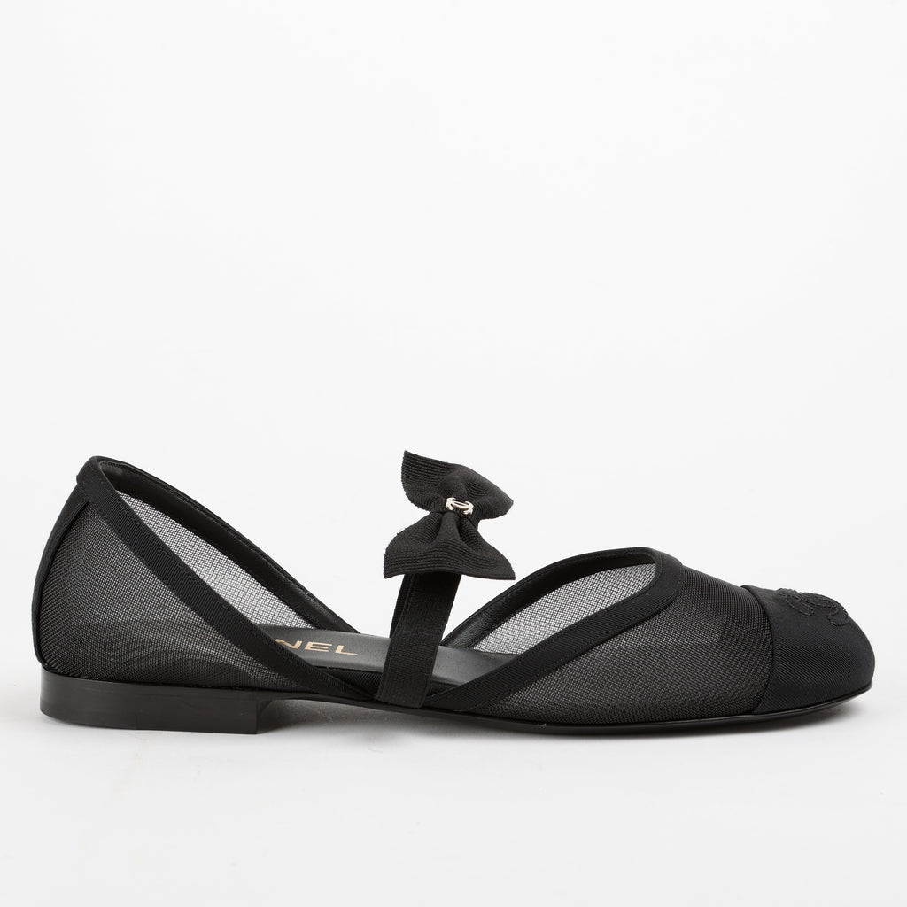 Coco Mark Ribbon Bow Flat Size 37