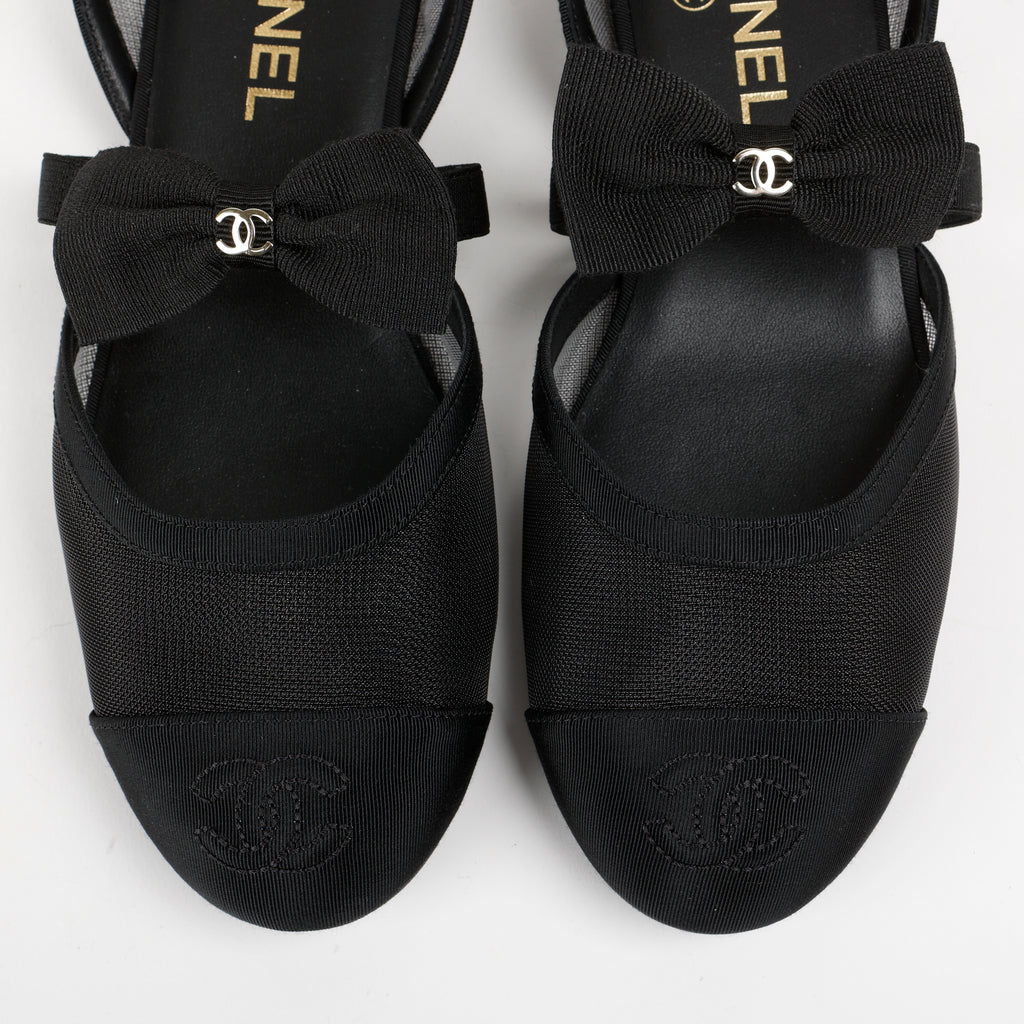 Coco Mark Ribbon Bow Flat Size 37