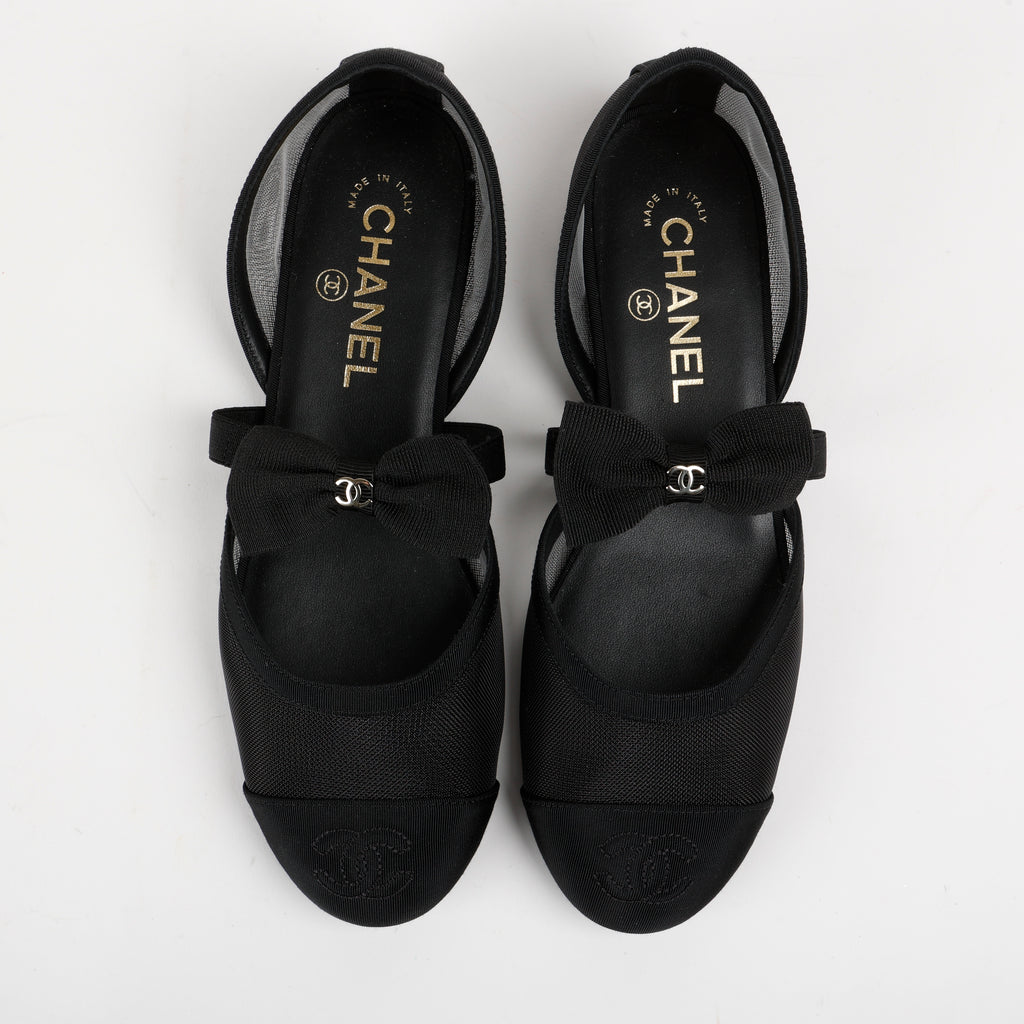 Coco Mark Ribbon Bow Flat Size 37